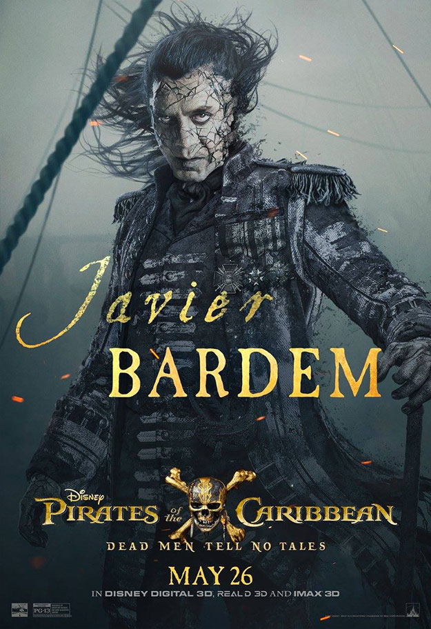 Javier Bardem, el gran villano de Piratas del Caribe: la venganza de Salazar
