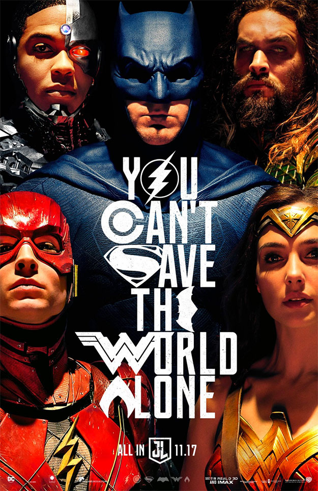 El magistral cartel de Liga de la Justicia presentado en la Comic-Con 2017