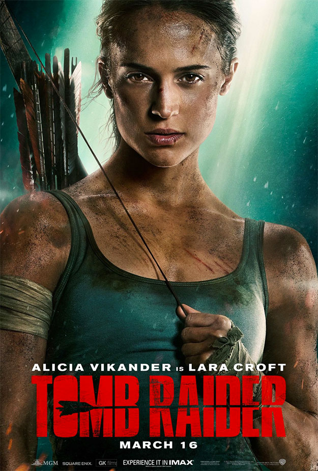 Otro cartel de Tomb Raider con Alicia Vikander como única y global protagonista, no existe nadie más