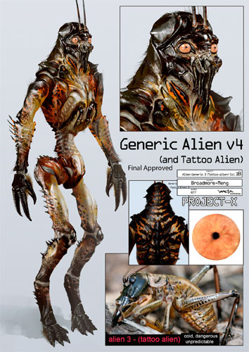 Arte conceptual de District 9 - Diseño final del alien