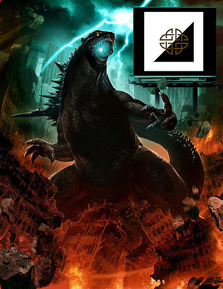 Primer diseño del nuevo Godzilla presentado por Warner Bros. / Legendary Pictures