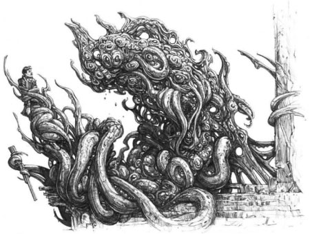 Posible representación gráfica de los Shoggoth creado por H.P. Lovecraft