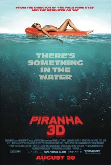 Otro cartel más de Piranha 3D... más de lo mismo