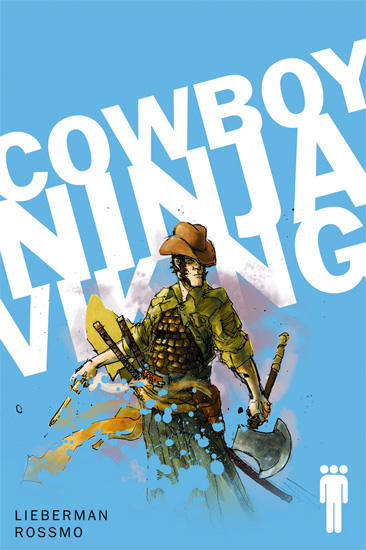 Hermosa portada de uno de los números de "Cowboy Ninja Viking"