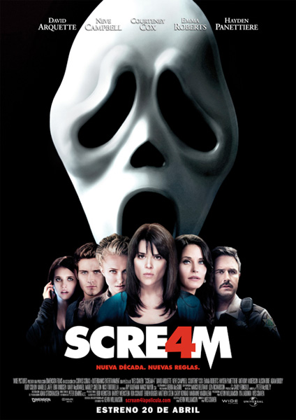 Póster español de Scream 4 de Wes Craven