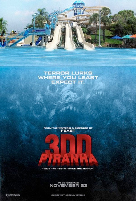 Primer cartel de Piranha 3DD