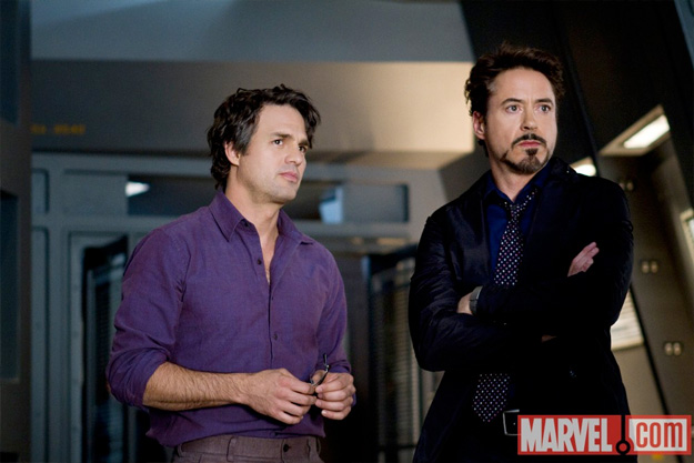 Bruce Banner y Tony Stark en Los Vengadores