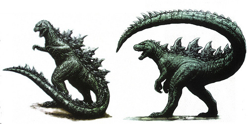Concept art descartado para Godzilla de Legendary Pictures