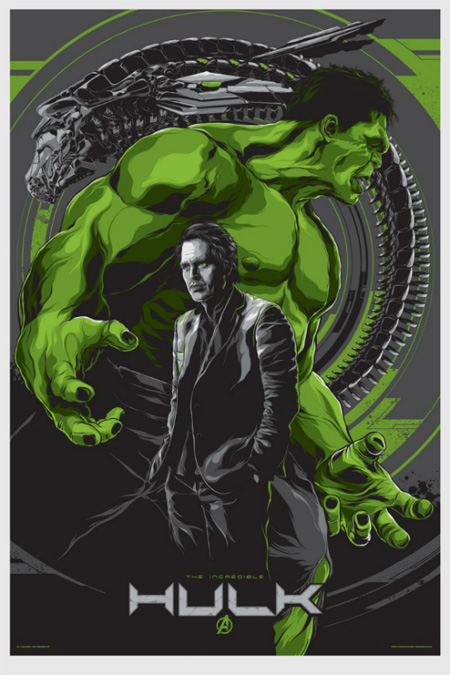 Póster Mondo de Los Vengadores: Hulk obra de Ken Taylor