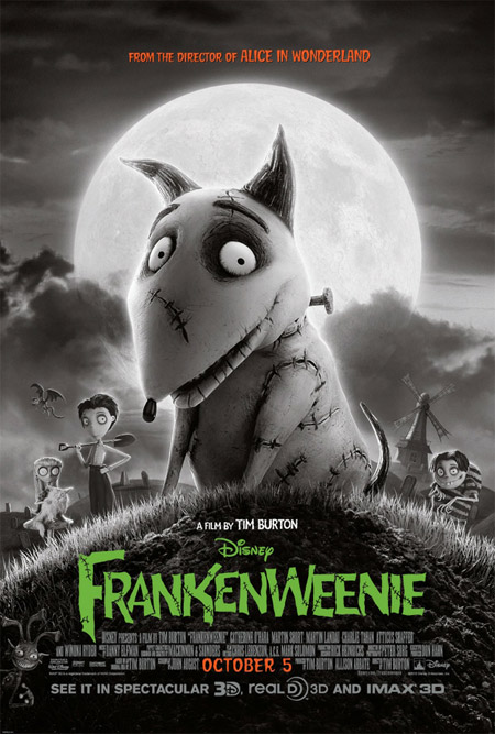 Nuevo cartel de Frankenweenie de Tim Burton