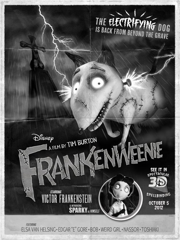 Nuevo cartel de Frankenweenie exclusivo para la Comic-Con 2012