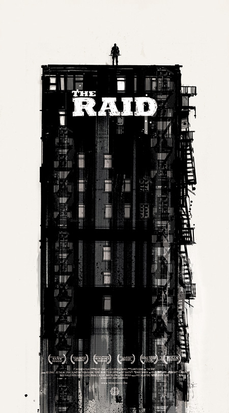 Chulo cartel de The Raid por Jock y Mondo