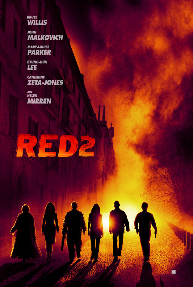 Primer cartel de Red 2, ya visto pero ahora en alta resolución