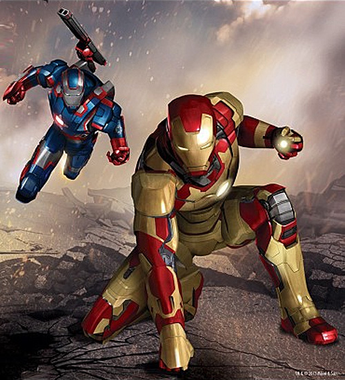 Concept art de la nueva armadura que veremos en Iron Man 3 junto a Iron Patriot