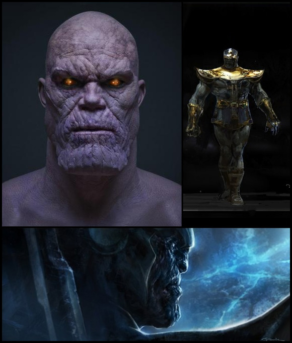 Concept art de Thanos para Los Vengadores
