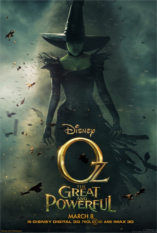 Nuevo tremendo cartel de Oz: un mundo de fantasía... cuando lo que te llama la atención es el escote de la bruja