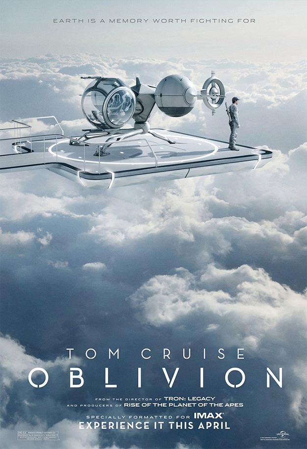 El cartel para IMAX de Oblivion de Joseph Kosinski