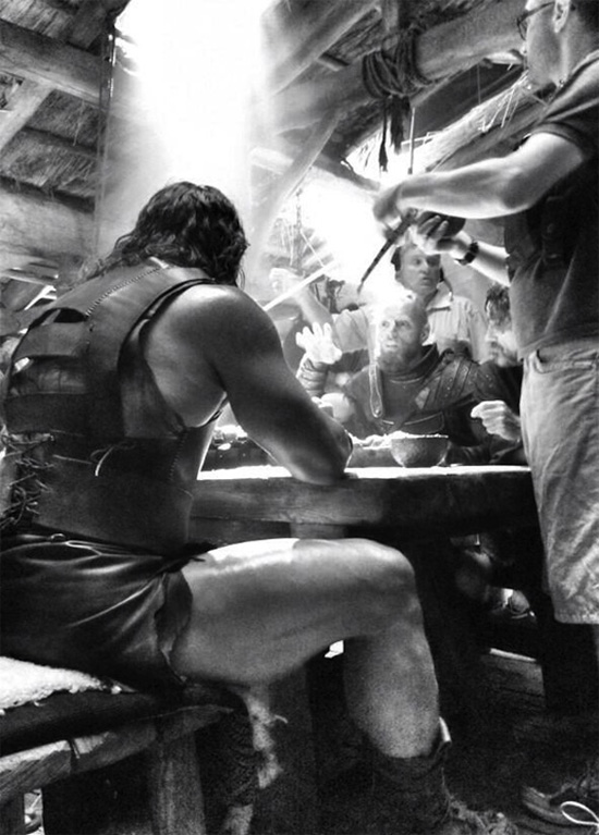 Dwayne "The Rock" Johnson en una imagen del rodaje de Hercules: The Thracian Wars
