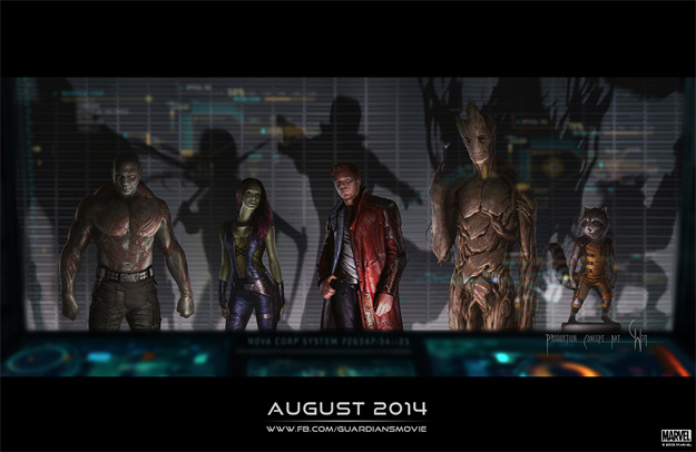 Concept art del aspecto final de Guardians of the Galaxy... impresionante