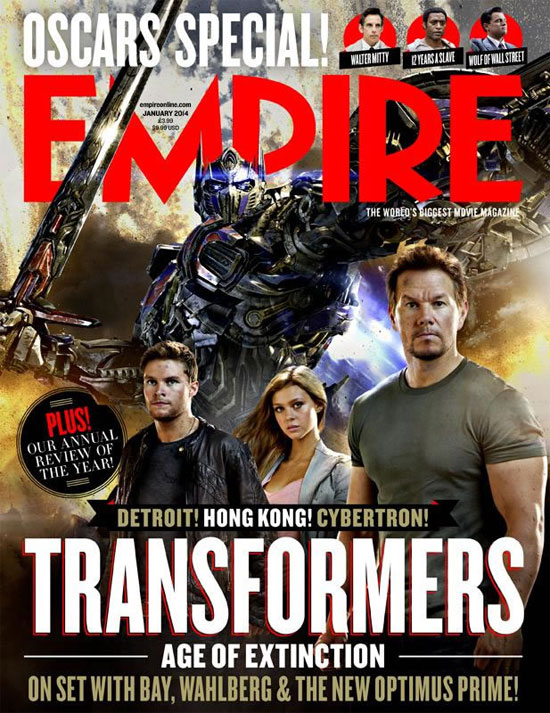 Portada de la revista Empire de enero con un vistazo a Optimus Prime