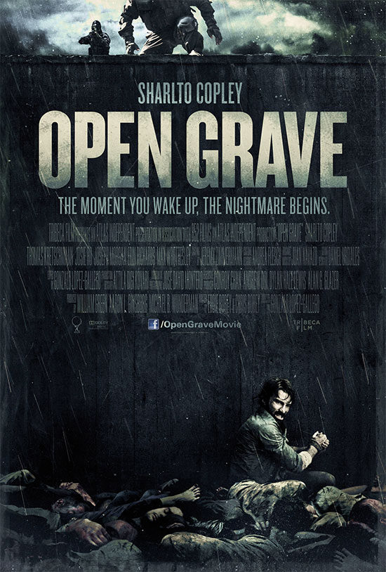 Uno de los carteles de Open Grave, así comienza todo
