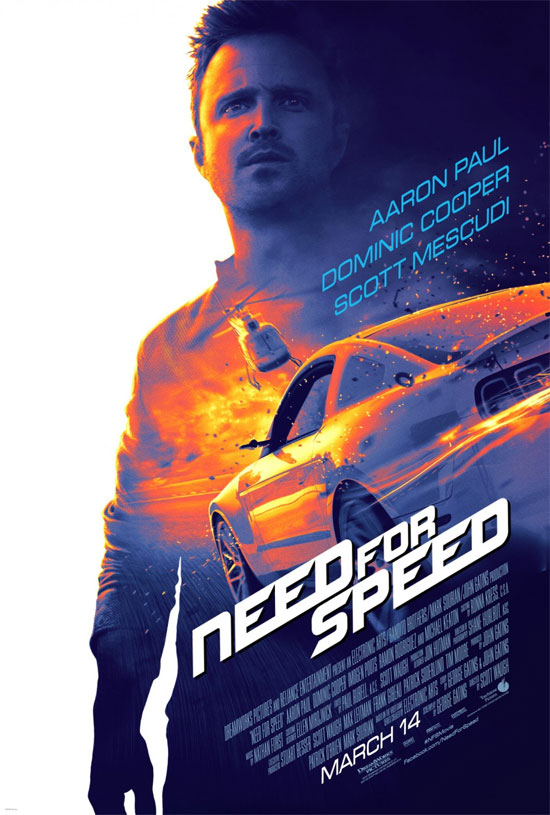 El primer cartel, muy chulo, de Need for Speed