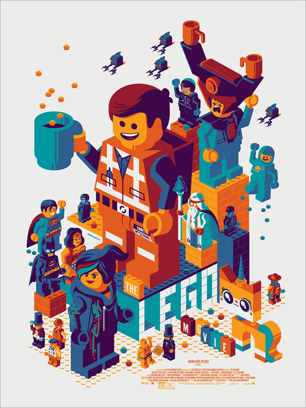 Fabuloso cartel de La LEGO película de Tom Whalen 