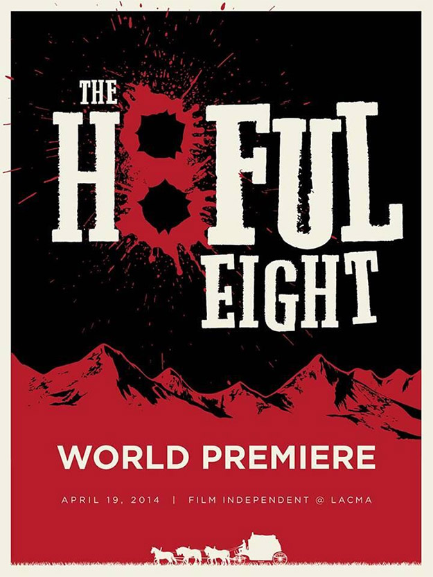 El cartel de la lectura del guión de The Hateful Eight de Quentin Tarantino