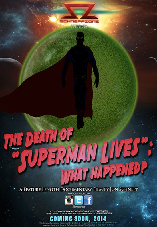 Cartel de prueba de The Death of Superman Lives; What Happened?
