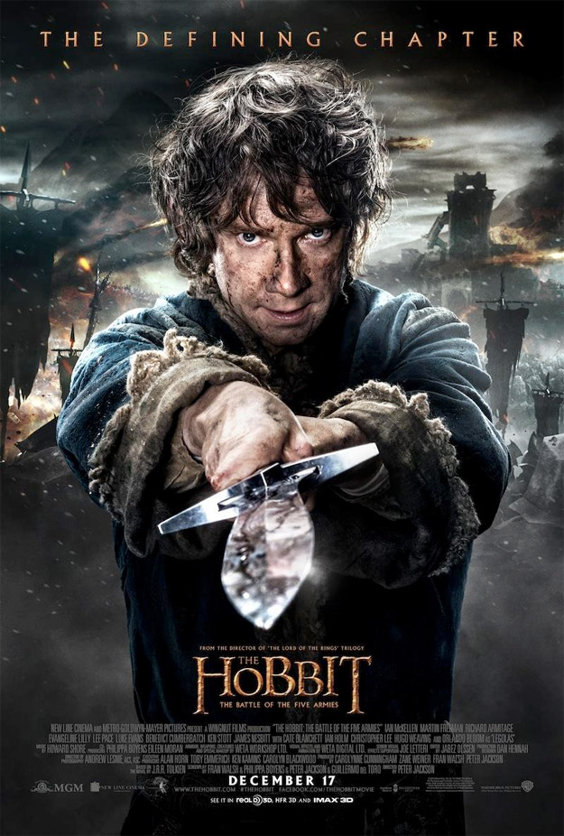 El primer cartel de personajes, Bilbo, para El Hobbit: La Batalla de los Cinco Ejércitos