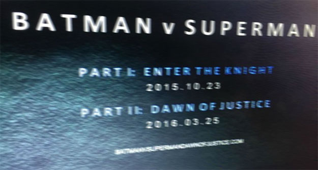 La foto que dará que hablar... ¿Batman v Superman dividida en dos? 