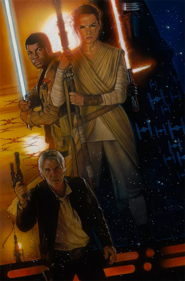 El cartel de Star Wars: El Despertar de la Fuerza por Drew Struzan