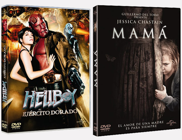 Las carátulas de los DVDs con Guillermo del Toro como mente maestra tras su producción