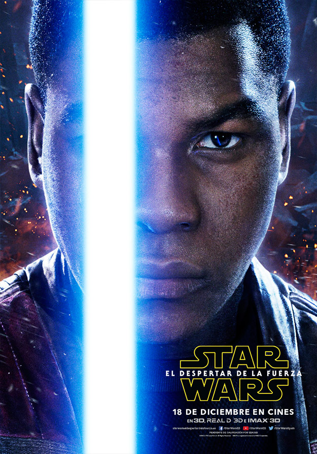 Cartel de Finn (John Boyega) en Star Wars: El Despertar de la Fuerza