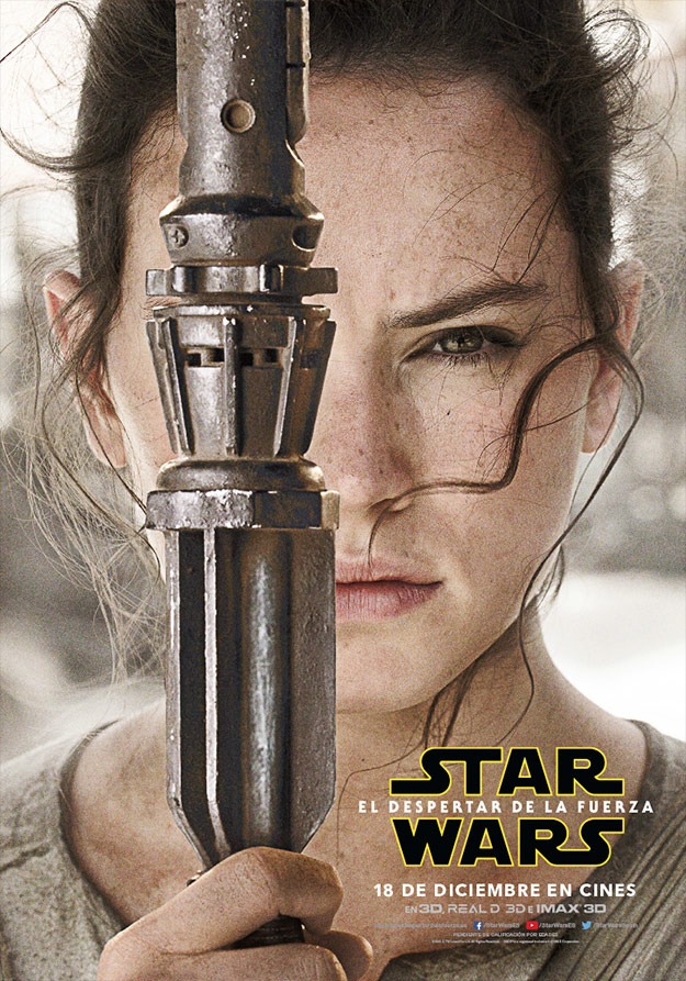 Cartel de Rey (Daisy Ridley) en Star Wars: El Despertar de la Fuerza