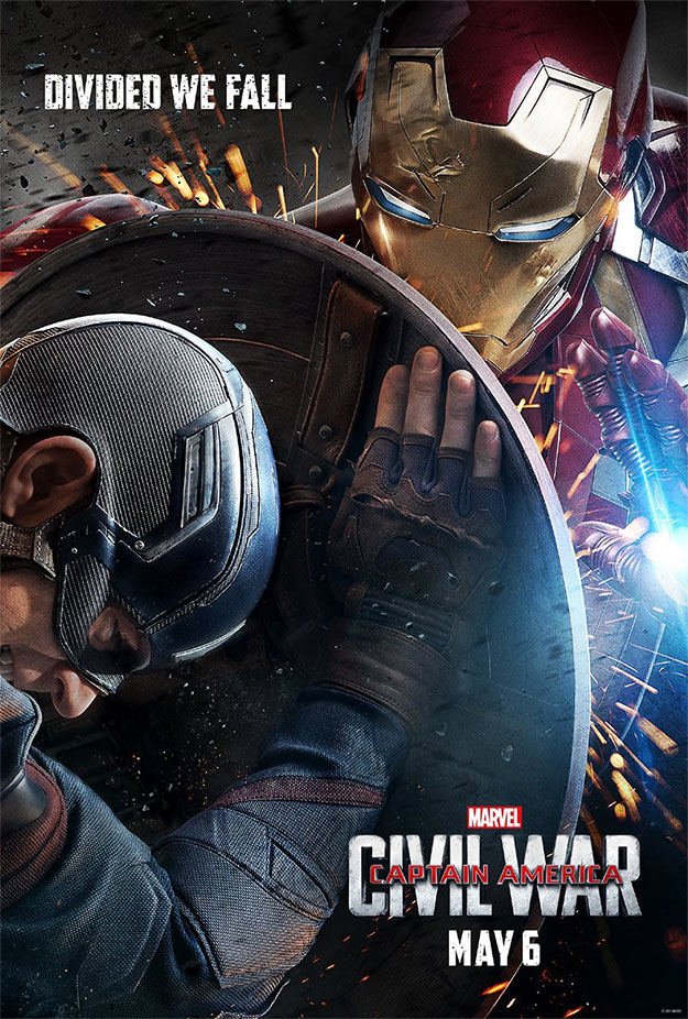 Cartel aparecido para la promoción de Capitán América: Civil War!