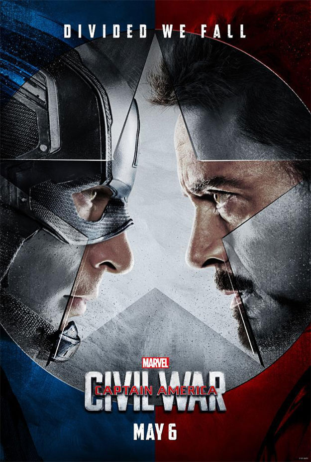Cartel aparecido para la promoción de Capitán América: Civil War!