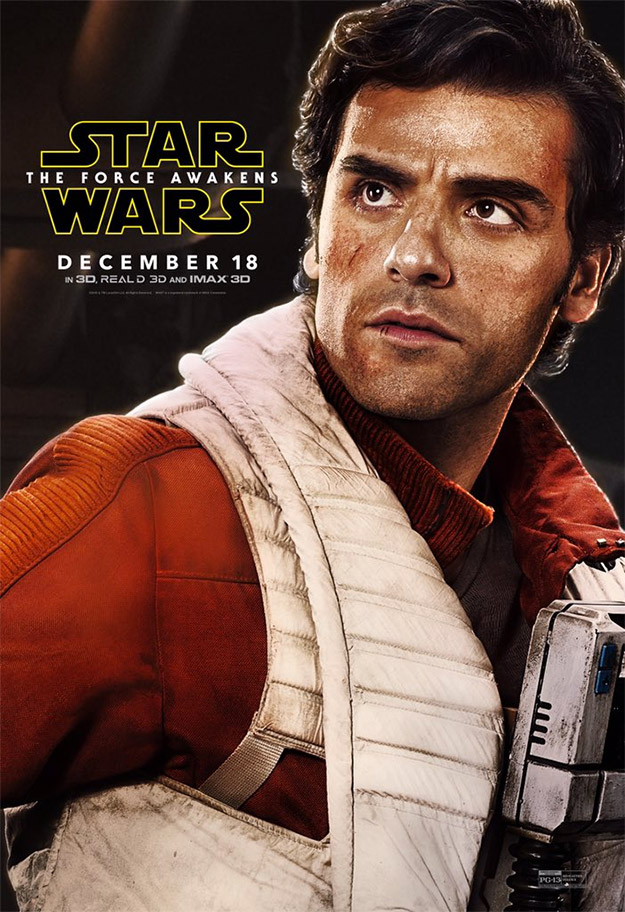Poe Dameron (Oscar Isaac) en Star Wars: El Despertar de la Fuerza
