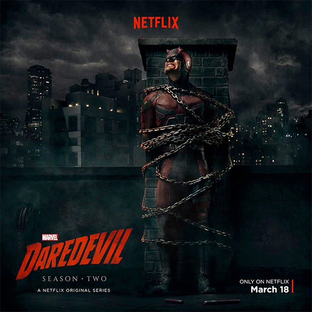 Esta imagen promo del "Daredevil" de Netflix es tremebunda
