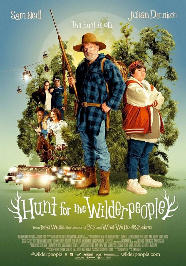 Nuevo cartel de Hunt for the Wilder People con web