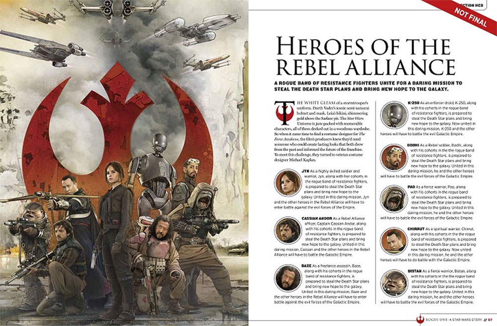 El lado rebelde en Rogue One: Una Historia de Star Wars