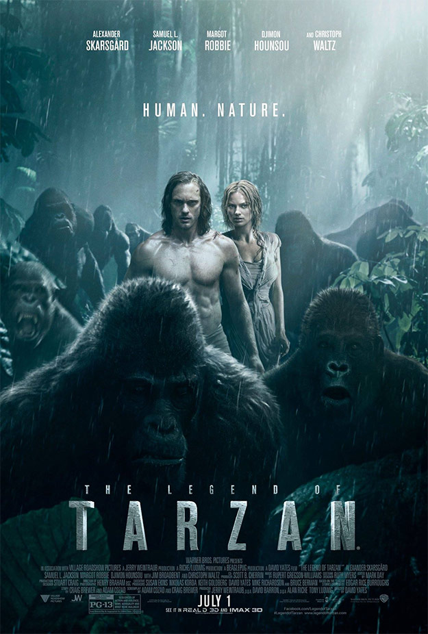 La leyenda de Tarzán... lo mejor la cara del mono de la derecha