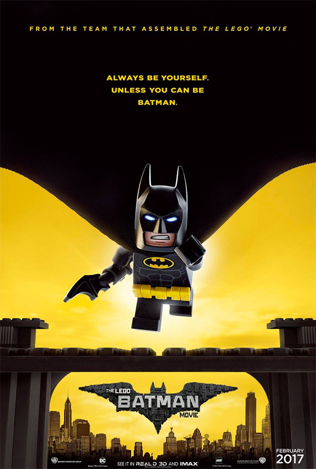 Simpático cartel de The Lego Batman Movie en el #BatmanDay