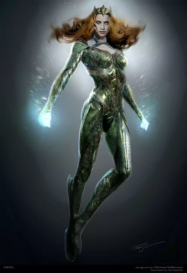Diseño final del traje de Mera para Justice League