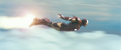 Iron Man volando...