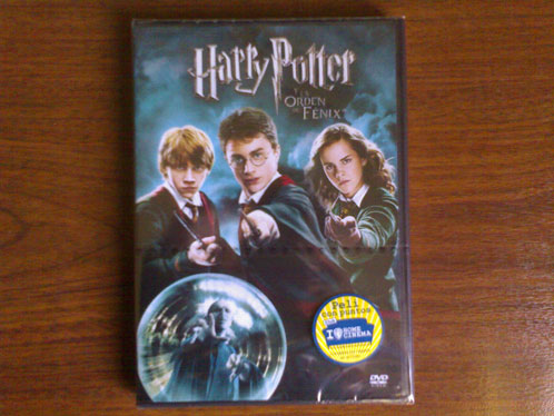 Una foto del DVD de Harry Potter que se sortea