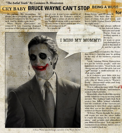 Bruce Wayne llorando