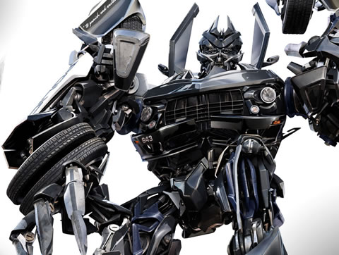 Diseño CGI de Barricada para Transformers
