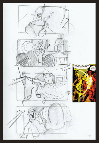 Primer detalle del story board de Watchmen