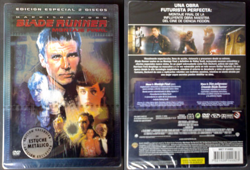 DVD de la Edición Especial 2 Discos de Blade Runner Montaje Final